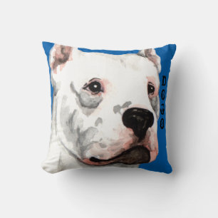 Dogo Argentino Farbblock Kissen
