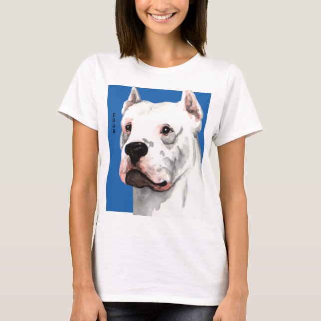 Dogo Argentino Farbblock T-Shirt (Vorderseite)