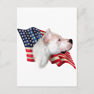 Dogo Argentino Flag Postkarte