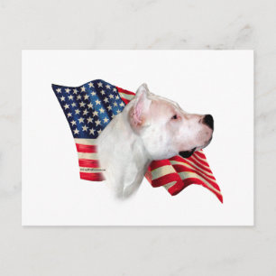 Dogo Argentino Flag Postkarte