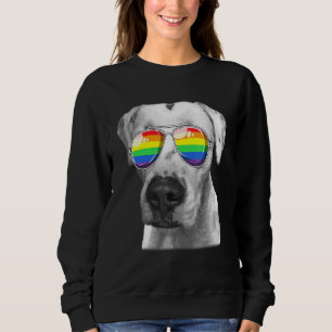 Dogo Argentino Gay Pride Flag Sonnenbrille Lgbt Sweatshirt
