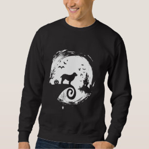 Dogo Argentino Halloween Kostüm Dogo Moon Silhoue Sweatshirt
