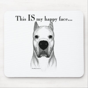 Dogo Argentino Happy Face Mousepad