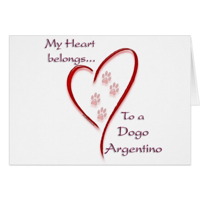 Dogo Argentino Heart Belongs (Vorderseite (Horizontal))