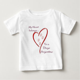 Dogo Argentino Herz gehört Baby T-shirt