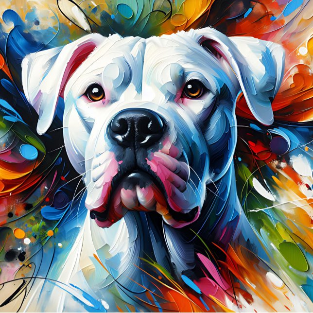 Dogo Argentino Hund Acryldruck | Bunt (Von Creator hochgeladen)