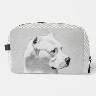 Dogo Argentino Malerei Mastiff Original Hunde Kuns Waschbeutel