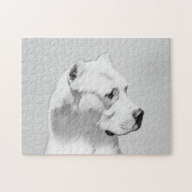 Dogo Argentino Malerei - Original Dog Art (Horizontal)