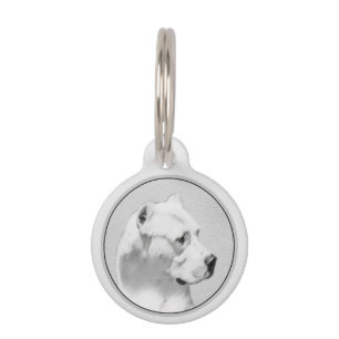 Dogo Argentino Malerei - Original Dog Art Haustiermarke