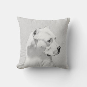 Dogo Argentino Malerei - Original Dog Art Kissen