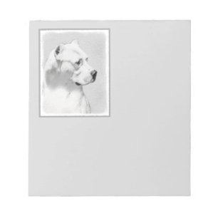 Dogo Argentino Malerei - Original Dog Art Notizblock