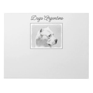 Dogo Argentino Malerei - Original Dog Art Notizblock