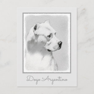 Dogo Argentino Malerei - Original Dog Art Postkarte
