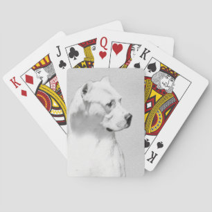 Dogo Argentino Malerei - Original Dog Art Spielkarten