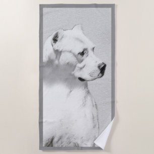 Dogo Argentino Malerei - Original Dog Art Strandtuch