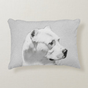 Dogo Argentino Malerei - Original Hund Kunst Dekokissen