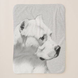 Dogo Argentino Malerei - Original Hund Kunst Sherpadecke