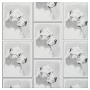 Dogo Argentino Malerei - Original Hund Kunst Stoff