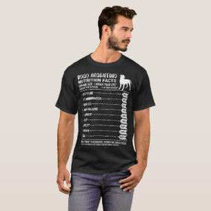 Dogo Argentino Nahrungs-Tatsachen-Menge pro T-Shirt