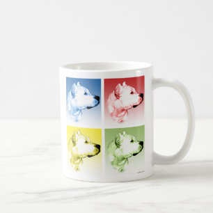 Dogo Argentino Pop Art Kaffeetasse