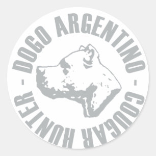 DOGO ARGENTINO PUMA-JÄGER RUNDER AUFKLEBER