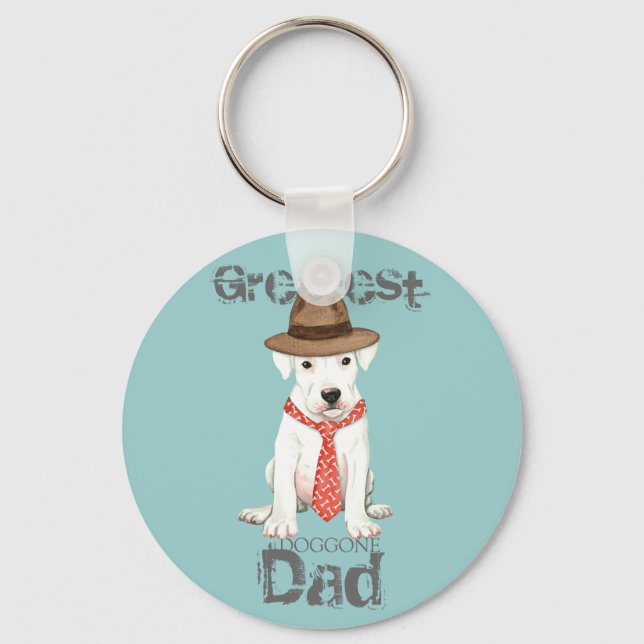 Dogo Argentino Schlüsselanhänger (Vorderseite)