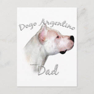 Dogo Argentino Vater 2 Postkarte