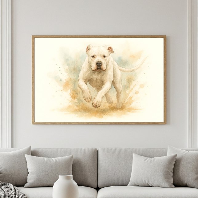 Dogo Argentino Watercolor Portrait Poster (Von Creator hochgeladen)