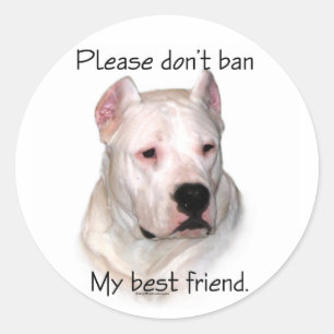 Dogo BSL - Verbieten Sie nicht meinen besten Freun Runder Aufkleber