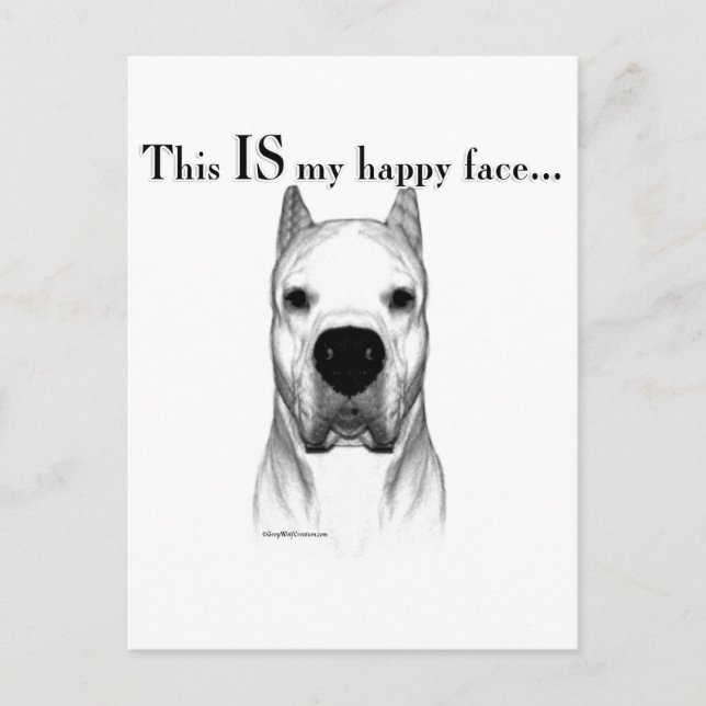 Dogo Happy Face Postkarte (Vorderseite)