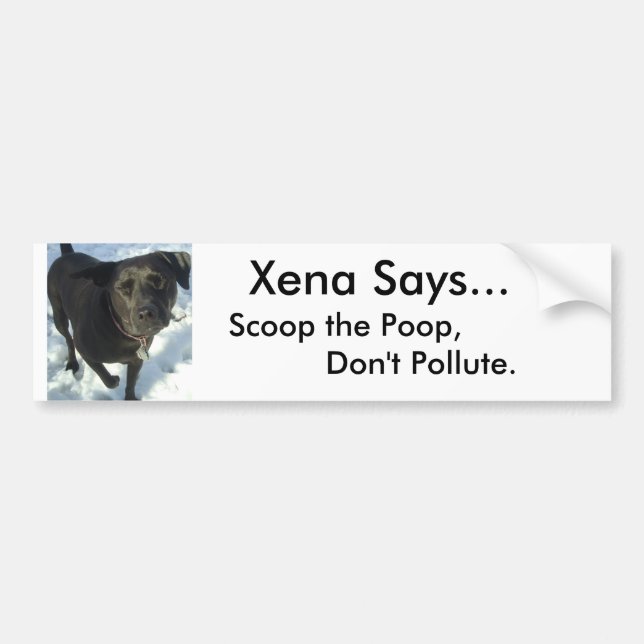 dogs20039, sagt Xena…, verunreinigen nicht,        Autoaufkleber (Vorne)