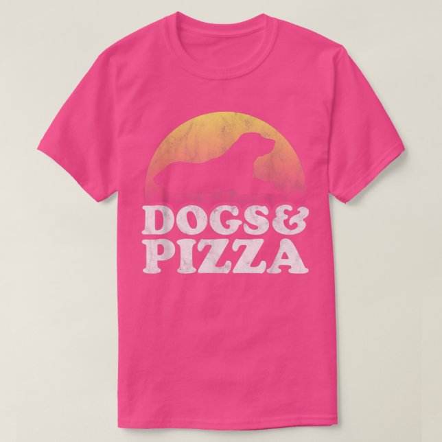 Dogs and Pizza Mens or Womens Dog  T-Shirt (Design vorne)