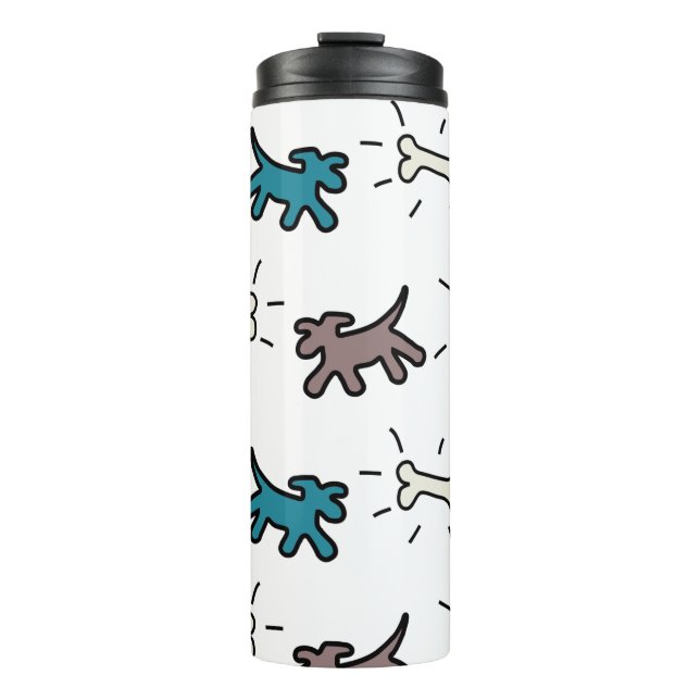 Dogs Bones EG Graffiti Style Thermal Trumbler Thermosbecher (Vorderseite)