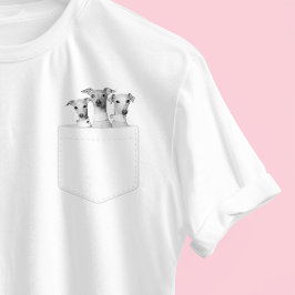 Dogs In Pocket | Benutzerdefiniertes Haustierfoto T-Shirt