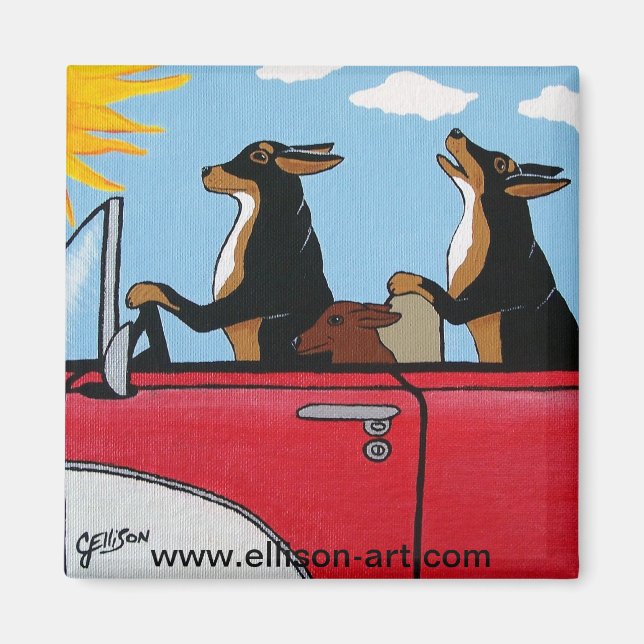 Dogs Joy Ride Magnet (Vorne)