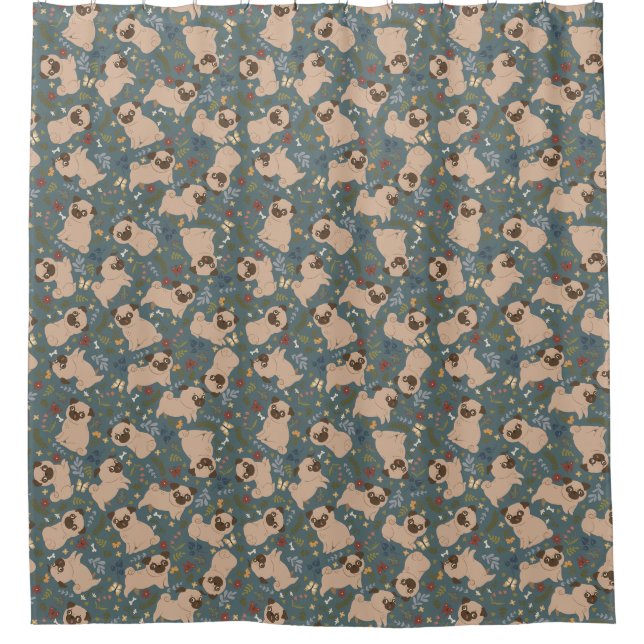 Dogs Pattern Duschvorhang (Vorderseite)