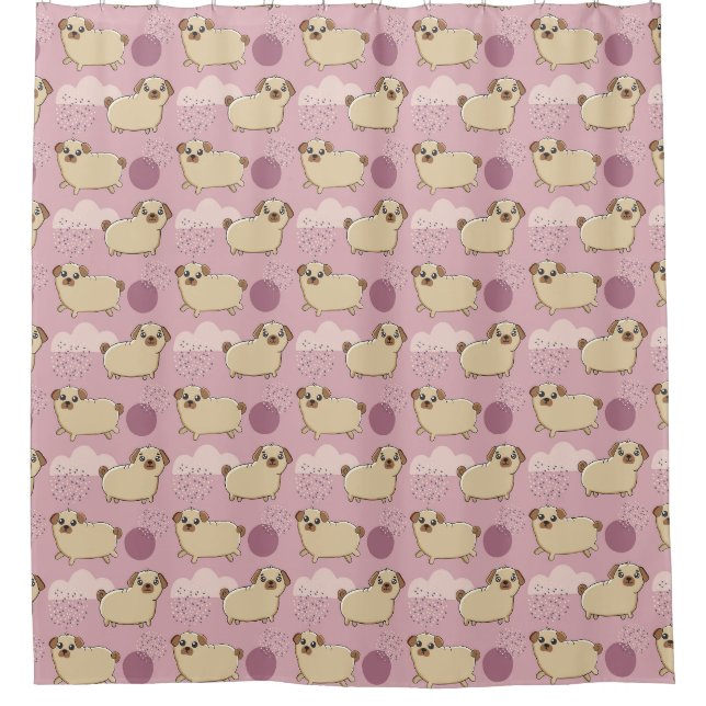 Dogs Pattern Duschvorhang (Vorderseite)