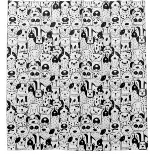 Dogs Pattern Duschvorhang