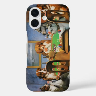 Dogs Playing Poker by Cassius Marcellus Coolidge's iPhone 16 Hülle