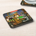 Dogs Playing Poker Getränkeuntersetzer<br><div class="desc">Dogs playing poker,  famous painting by C.M. Coolidge,  1903.</div>