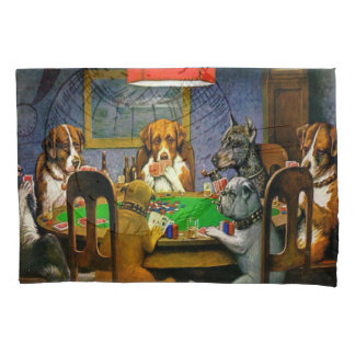 Dogs Playing Poker Kissenbezug