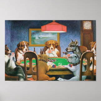 Dogs Playing Poker Poster