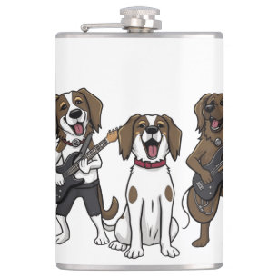 Dogs Rockband Flachmann