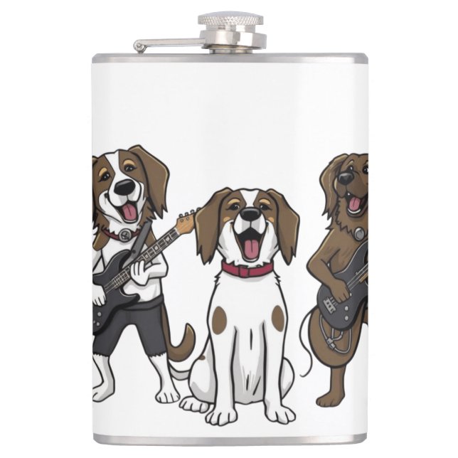 Dogs Rockband Flachmann (Vorderseite)