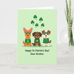 Dogs Shamrock Bruder Karte