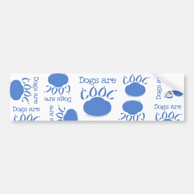 DOGS sind Cool Paw Print Autoaufkleber (Vorne)