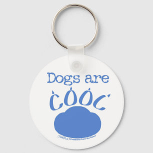 DOGS sind Cool Paw Print Schlüsselanhänger