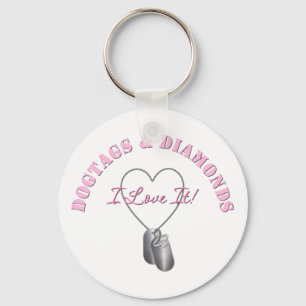 DogTags u. Diamanten Schlüsselanhänger