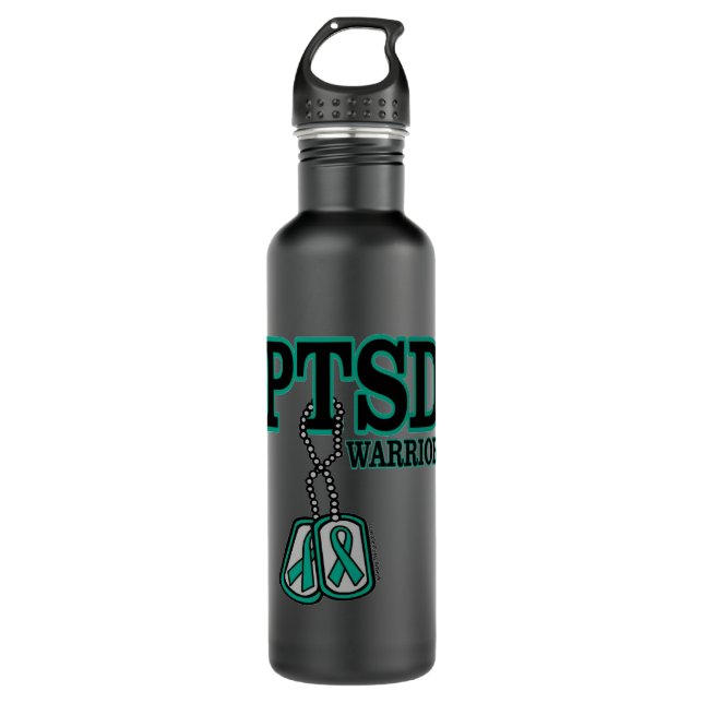 Dogtags/Warrior...PTSD Edelstahlflasche (Vorderseite)