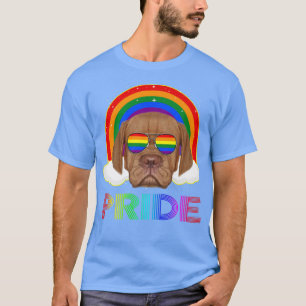 Dogue de Bordeau Dog LGBT Rainbow Gay Lesbian LGBT T-Shirt